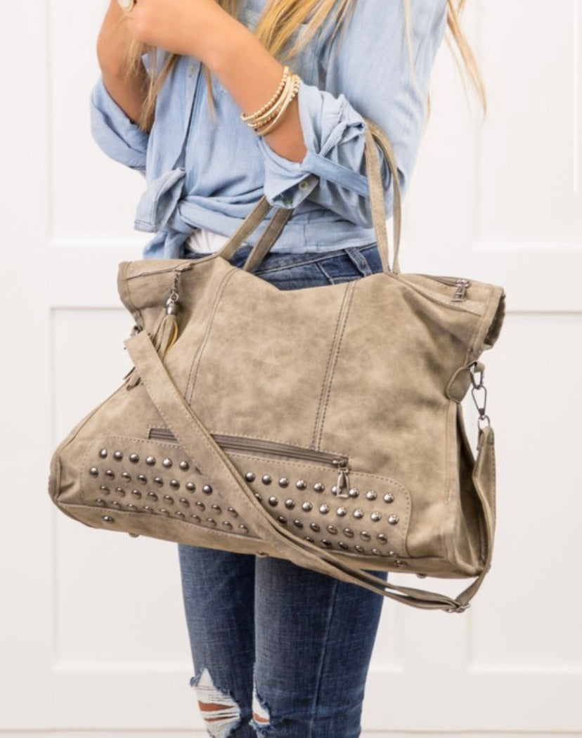 “The Josey” Gray, Rivet Purse