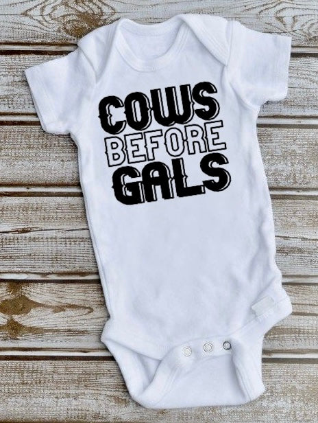 Cows Before Gals Onesie