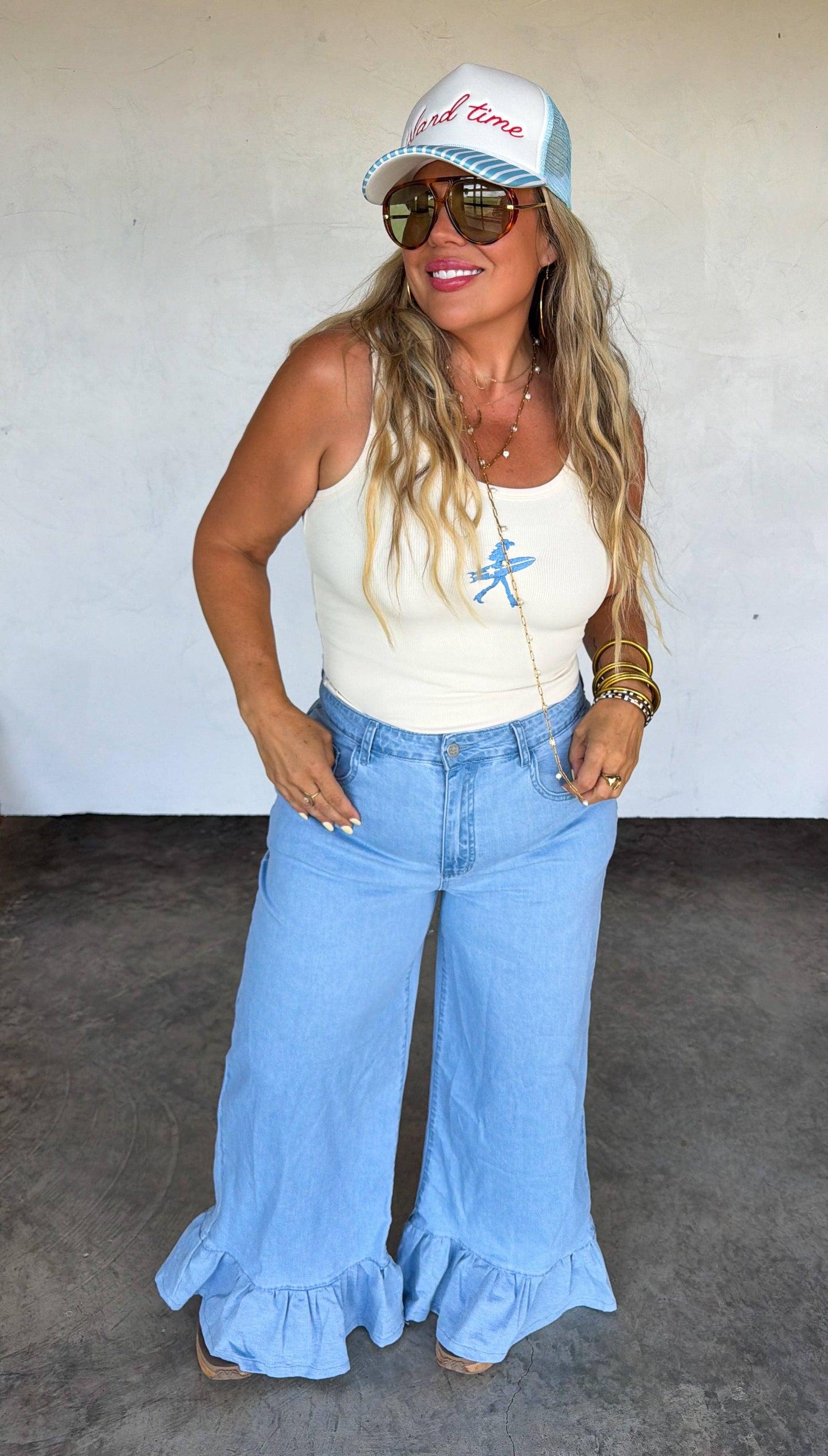 CALLIE RUFFLE JEANS: 7