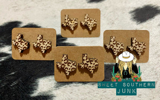 Leopard Texas Stud Earrings