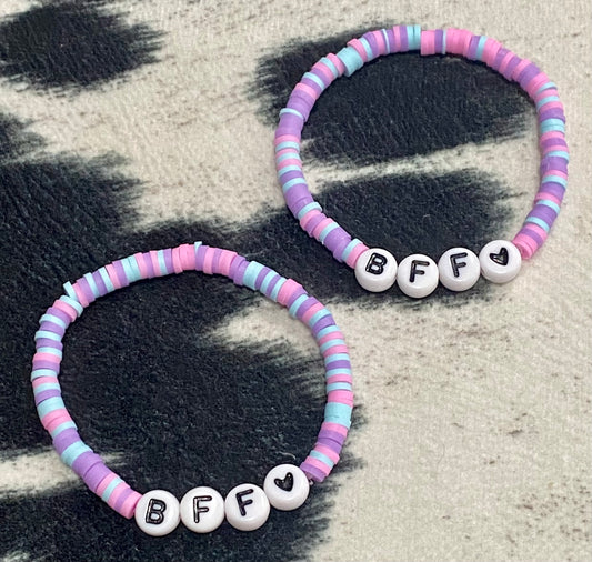 BFF stretch bracelet set